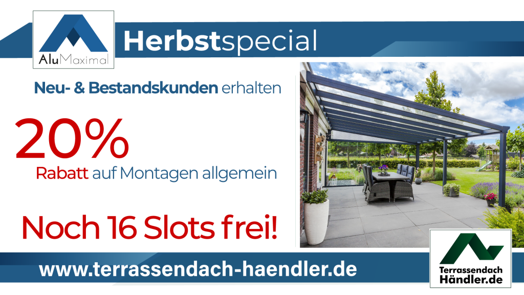 Alumaximal_Herbstangebot_Terrassenüberdachung