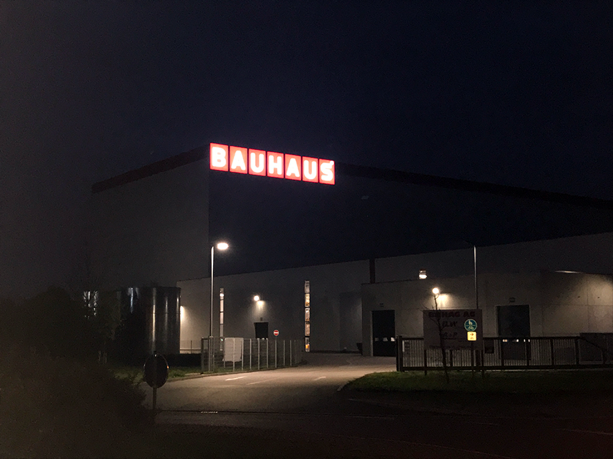 Lichtwerbung Bauhaus